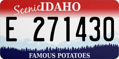 ID license plate E271430