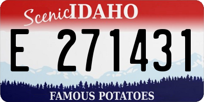 ID license plate E271431