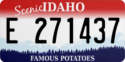 ID license plate E271437