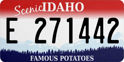 ID license plate E271442