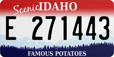 ID license plate E271443