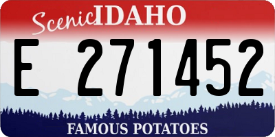 ID license plate E271452