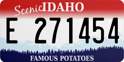 ID license plate E271454