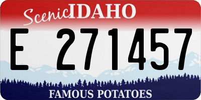 ID license plate E271457