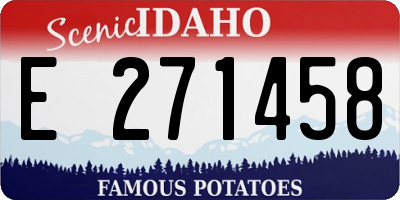ID license plate E271458