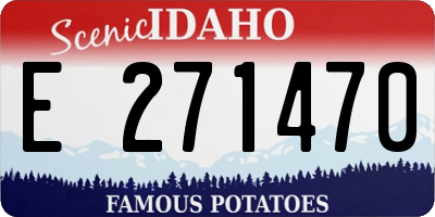 ID license plate E271470