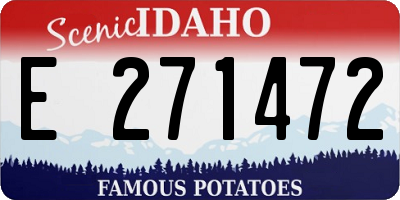 ID license plate E271472