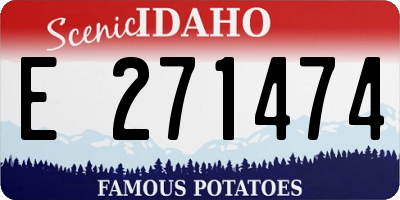 ID license plate E271474