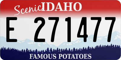 ID license plate E271477