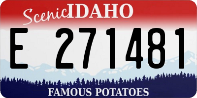 ID license plate E271481