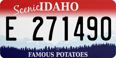 ID license plate E271490