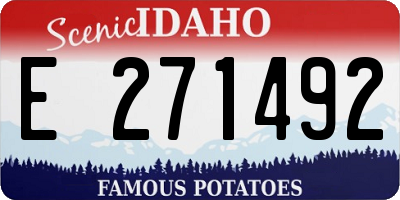 ID license plate E271492