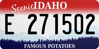 ID license plate E271502