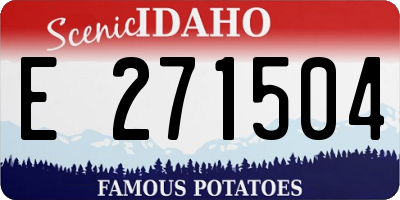 ID license plate E271504