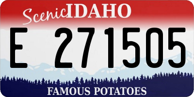 ID license plate E271505