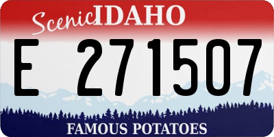ID license plate E271507