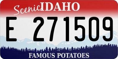 ID license plate E271509