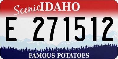 ID license plate E271512