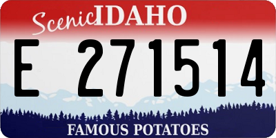 ID license plate E271514