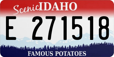 ID license plate E271518