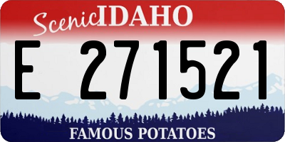 ID license plate E271521