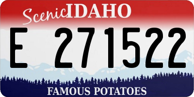 ID license plate E271522