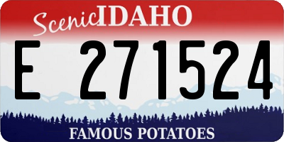 ID license plate E271524