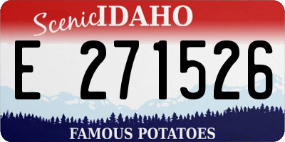 ID license plate E271526