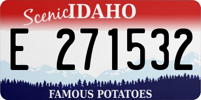 ID license plate E271532