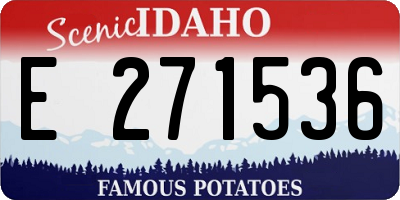 ID license plate E271536