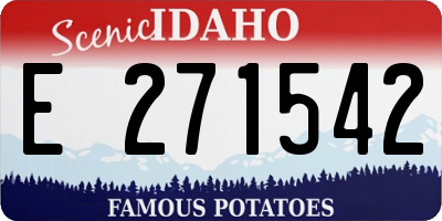 ID license plate E271542