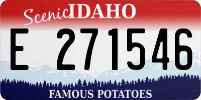 ID license plate E271546
