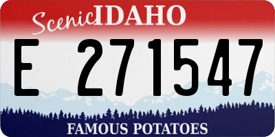 ID license plate E271547