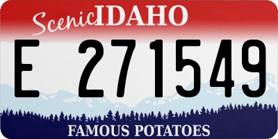 ID license plate E271549