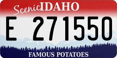 ID license plate E271550
