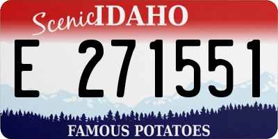 ID license plate E271551