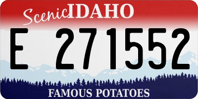 ID license plate E271552