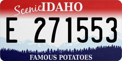 ID license plate E271553
