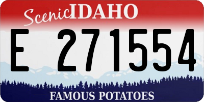 ID license plate E271554