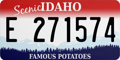 ID license plate E271574
