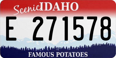 ID license plate E271578