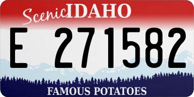 ID license plate E271582