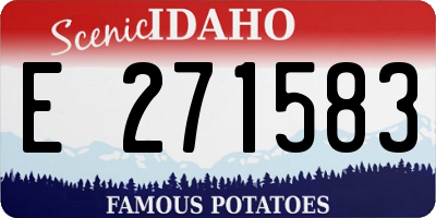 ID license plate E271583