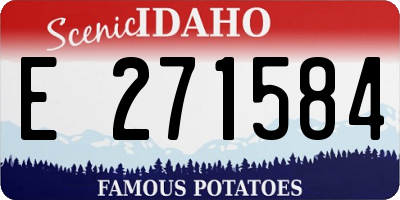 ID license plate E271584