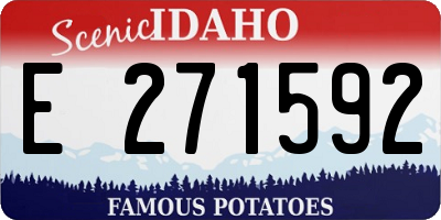 ID license plate E271592