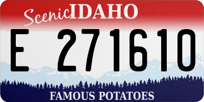 ID license plate E271610