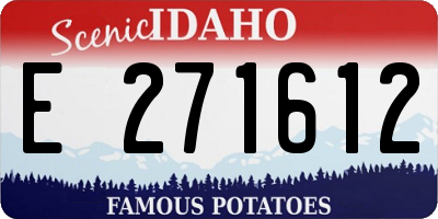ID license plate E271612