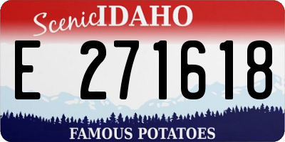 ID license plate E271618