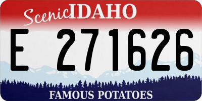 ID license plate E271626