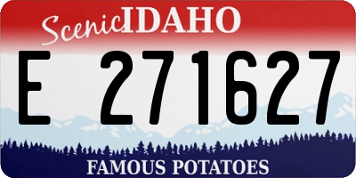 ID license plate E271627